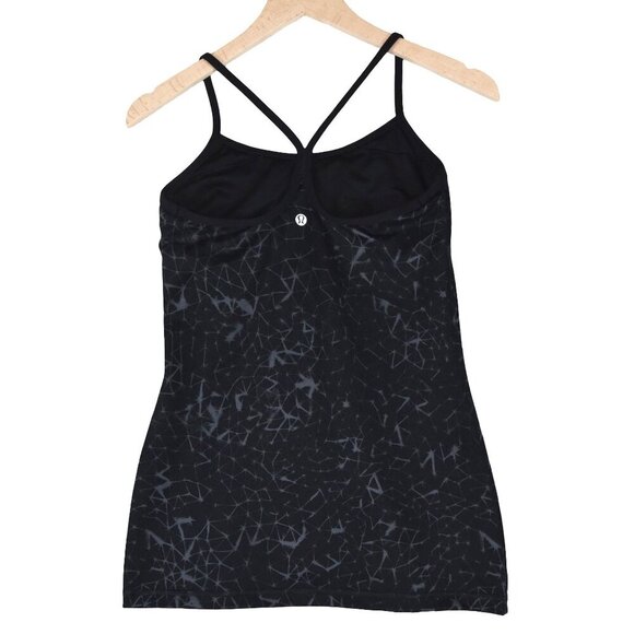 Lululemon Strappy Power Y Racerback Tank Fits 8 Geometric Print Y2K Yoga Gym - Picture 2 of 7